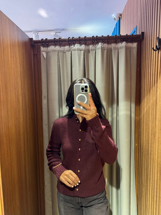 Gold Düğmeli Hırka