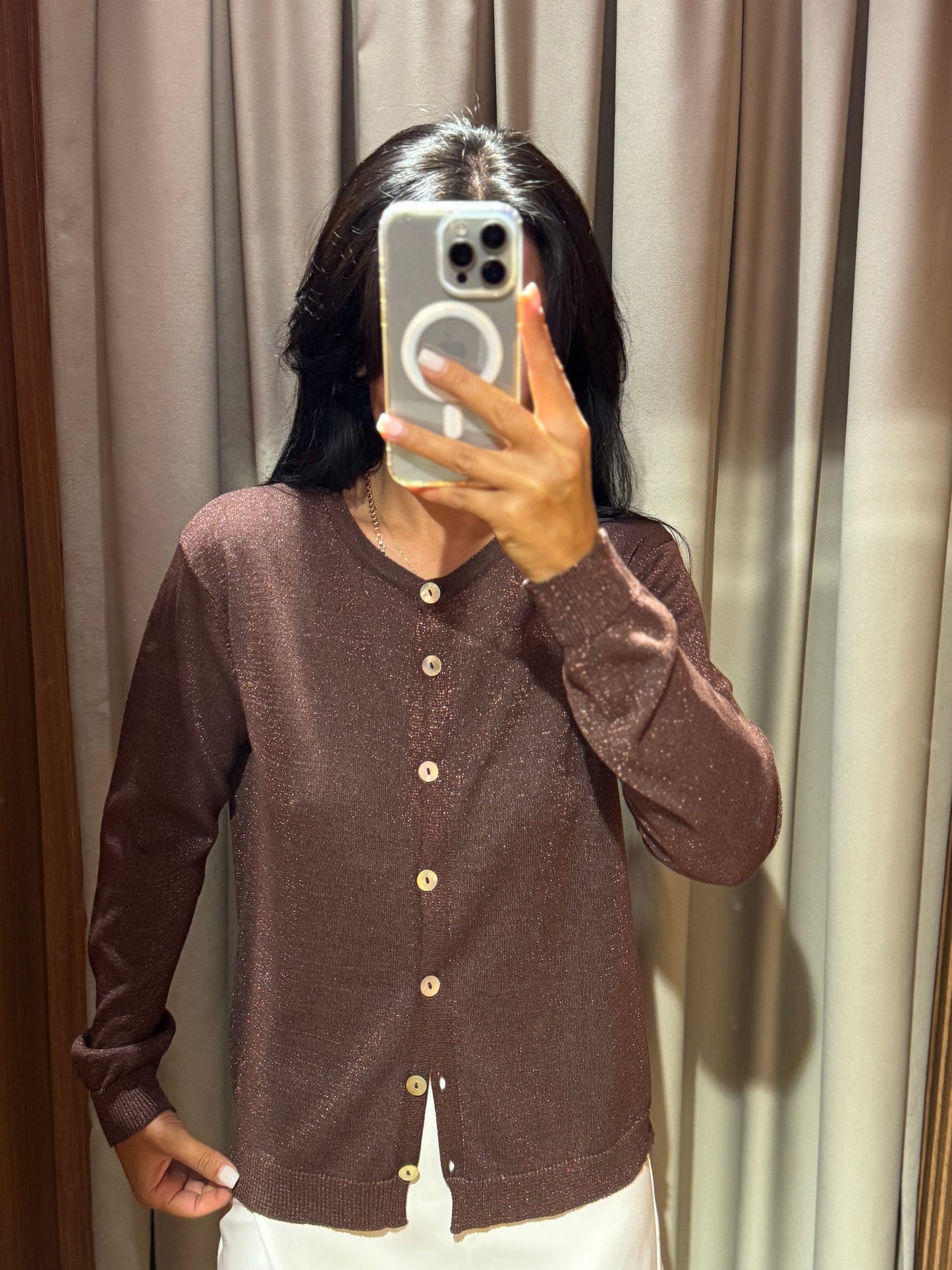 Simli POLO Yaka Bluz