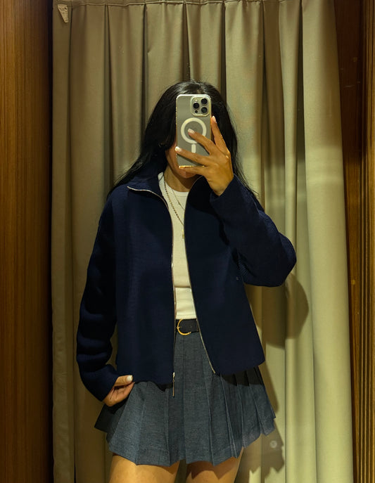 Çelik Örme Lacivert Hırka