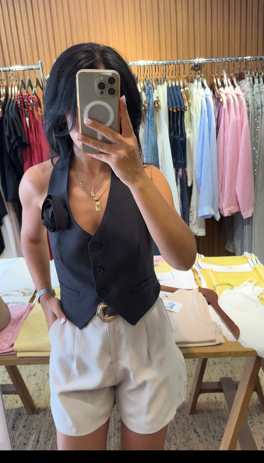 Çiçek  Detaylı Yelek