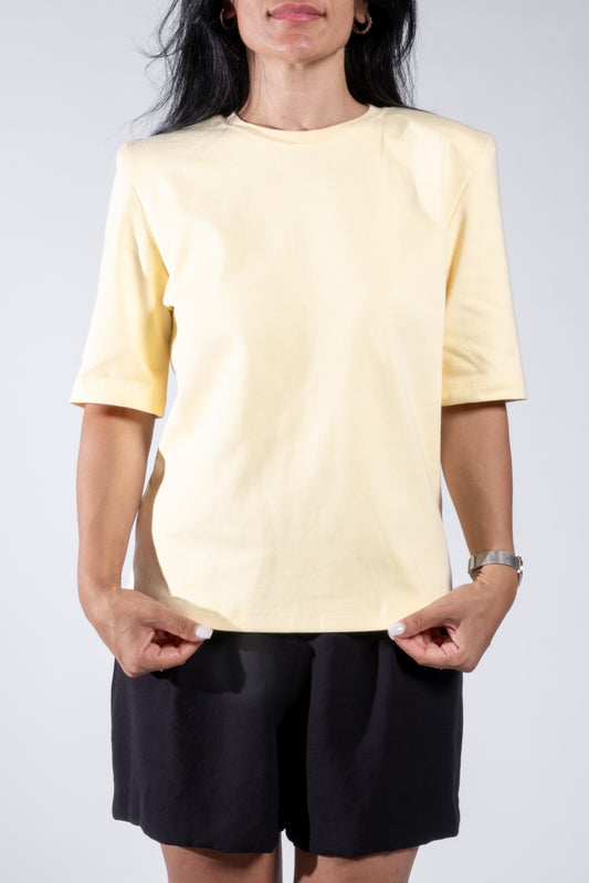 Sarı Vatkalı T-Shirt