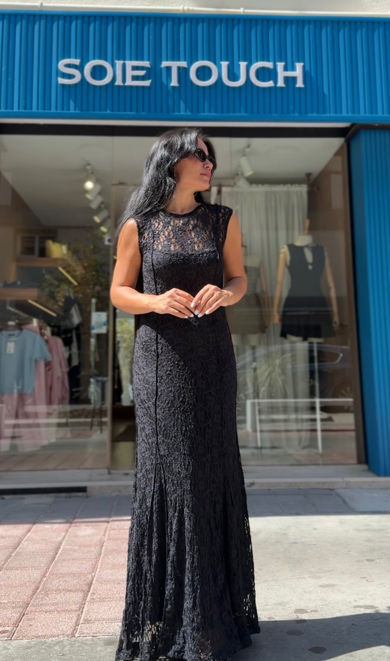 Siyah Dantel Elbise