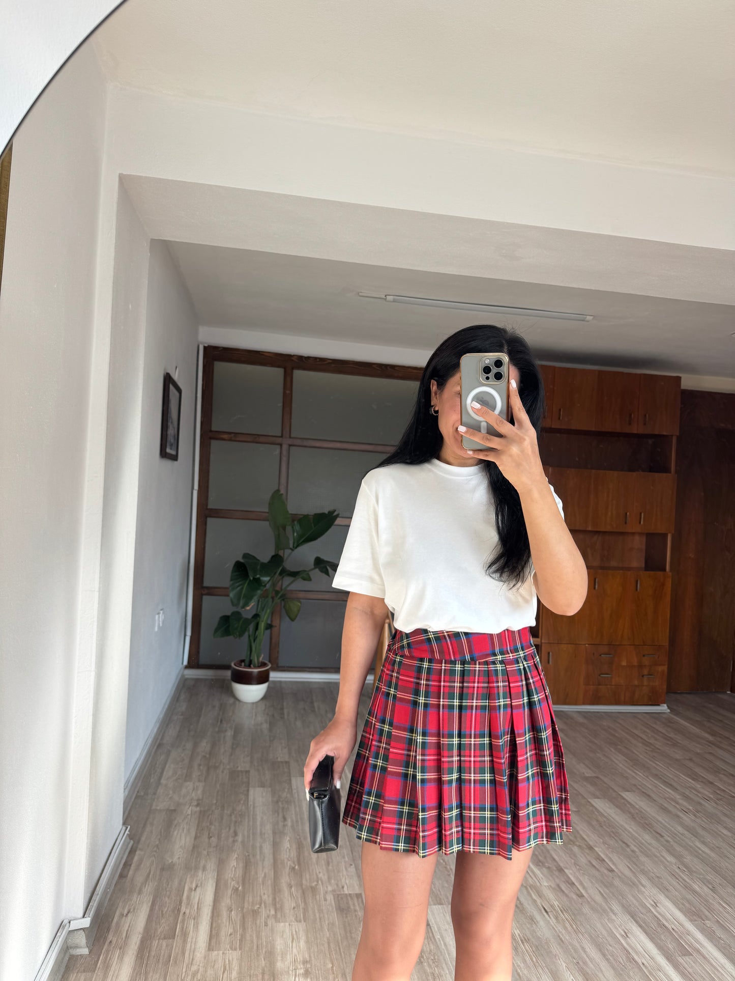 Kırmızı Ekose etek