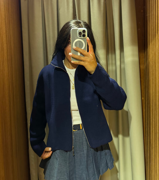 Çelik Örme Lacivert Hırka