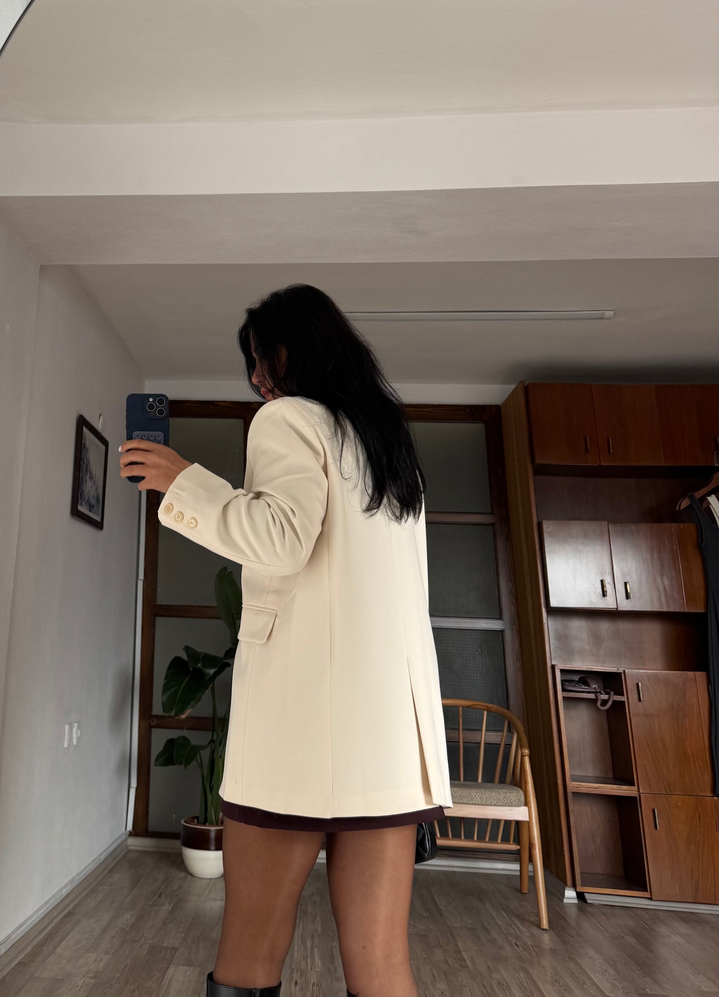 Ekru Blazer Ceket