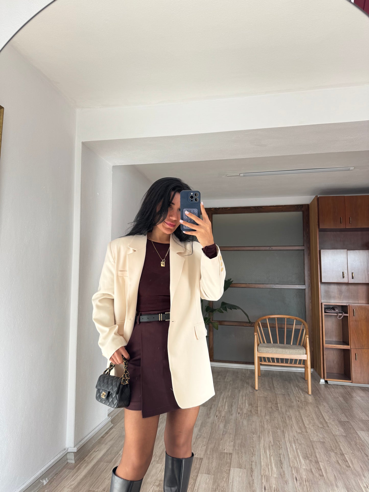 Ekru Blazer Ceket
